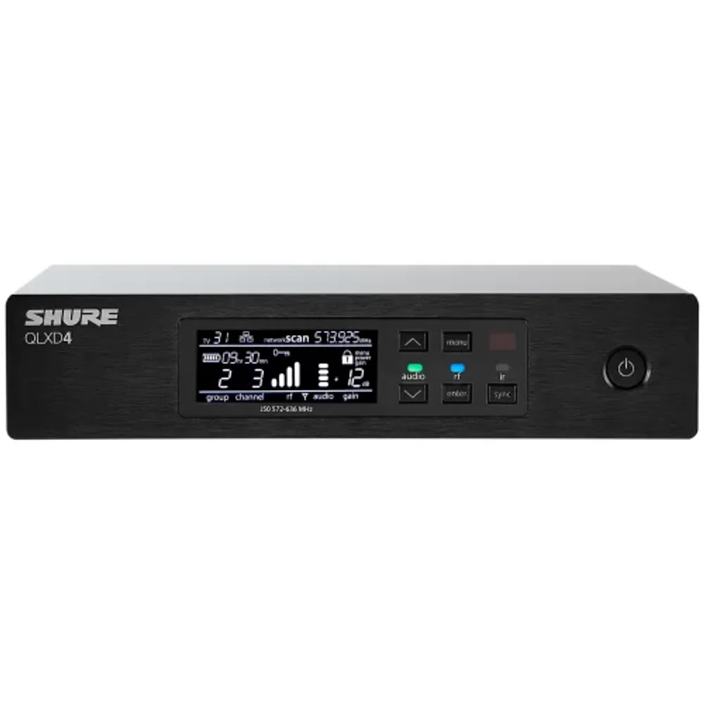 Shure QLXD4E — цифровой одноканальный приемник (24 бит, Ethernet, AES-256)