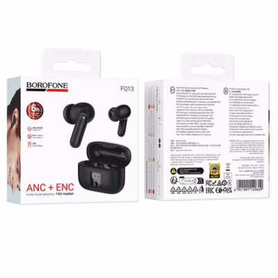 Беспроводные наушники Borofone FQ13 ANC+ENC (black)