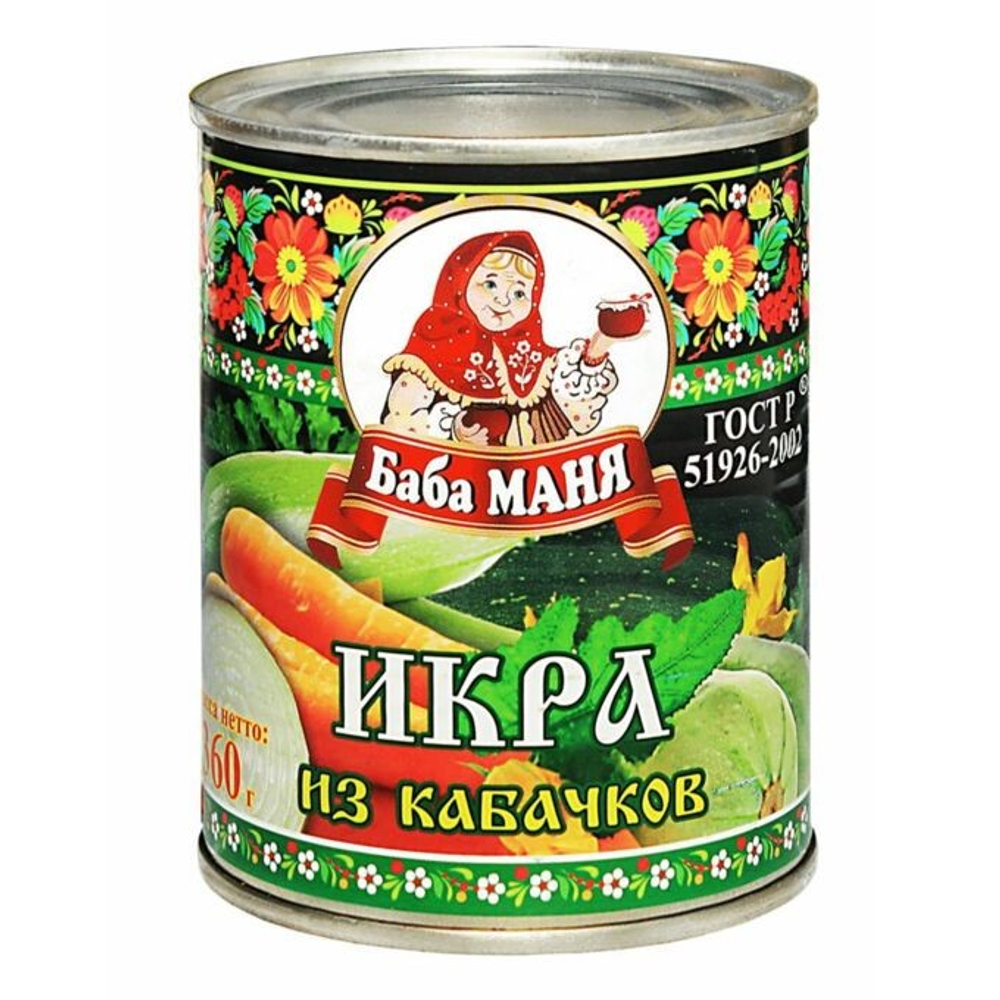Икра кабачковая Баба МАНЯ ГОСТ 360 гр. (Краснодар)