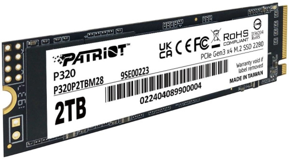 Накопитель SSD M.2 2280 Patriot Memory P320 2048 ГБ