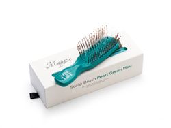 Расческа Majestic Scalp Brush зеленый жемчуг (дорожная версия)
