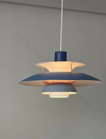 Pendant design lamp PH 5 by Louis Poulsen (Blue)