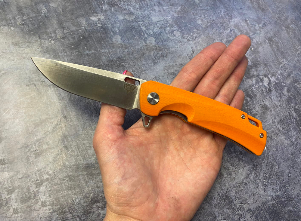 Складной нож Нус Orange, сталь D2, G-10, ТДК Кизляр