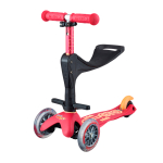 Самокат Mini Micro Deluxe Plus 3 в 1 красный рубин