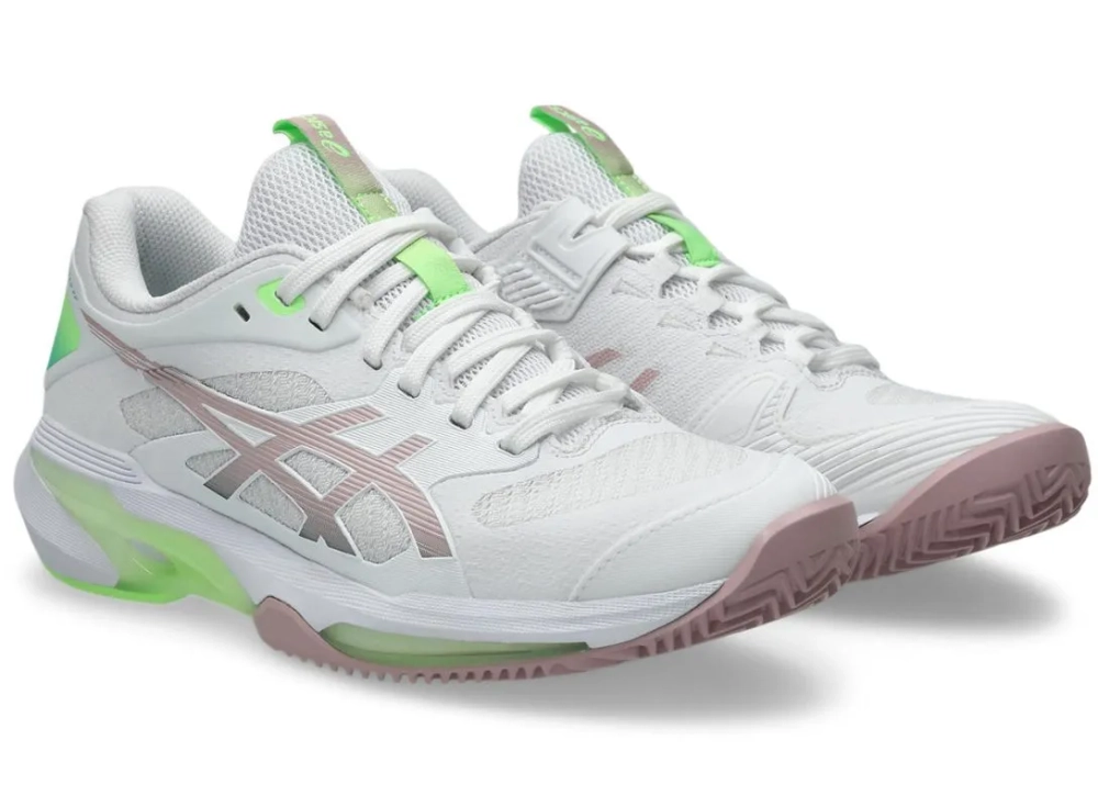 Женские теннисные кроссовки Asics Solution Speed FF 4 Clay - white/morganite