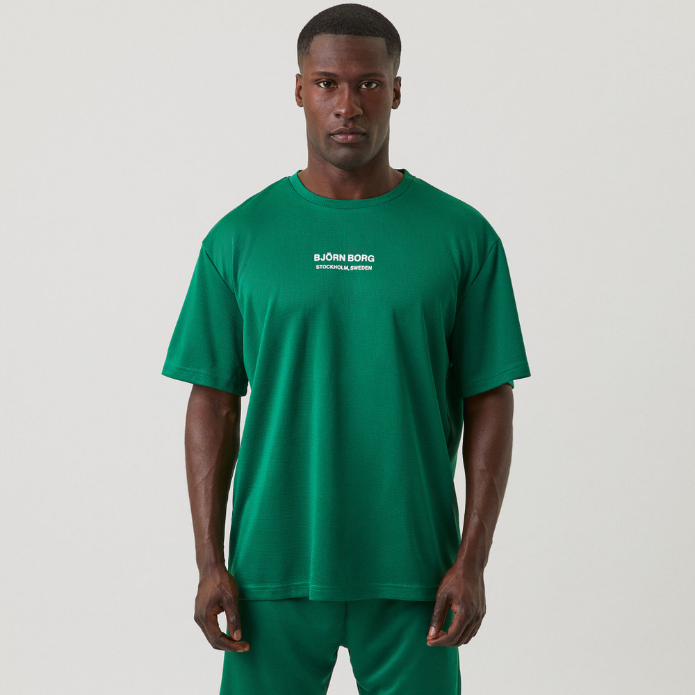 Мужское теннисное поло Björn Borg Loose T-Shirt Men - Green