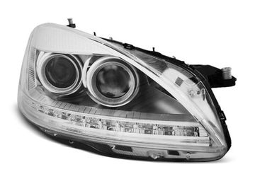 Передние фары Mercedes S W221 daylight hid chrome