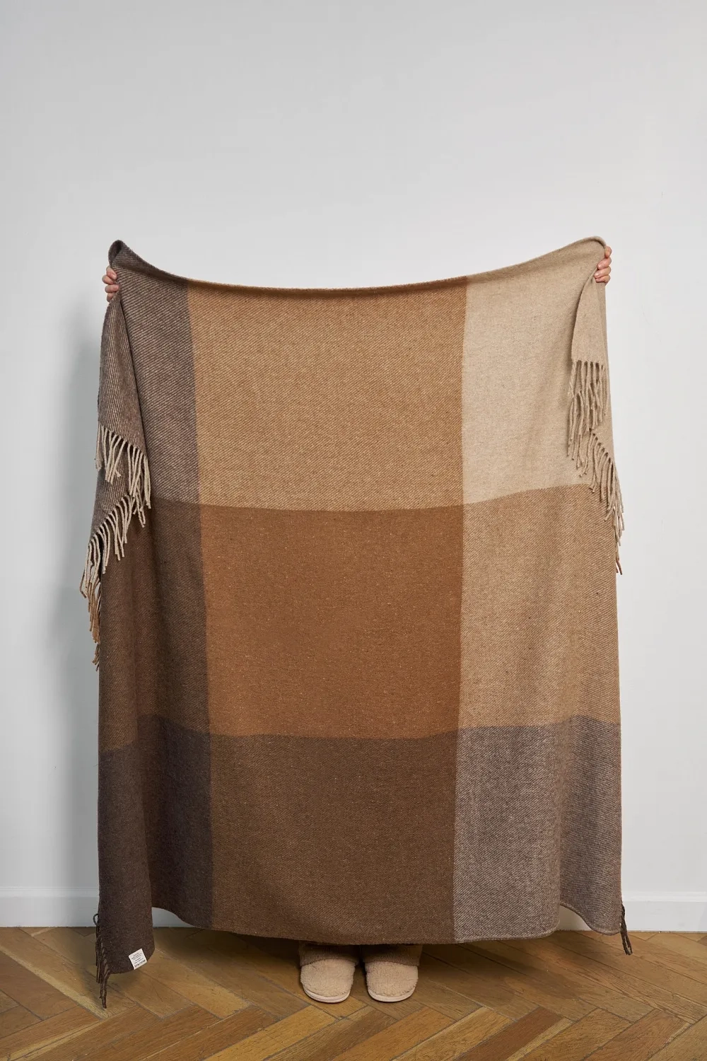 Плед Luxberry Woolen Бежево-коричневый