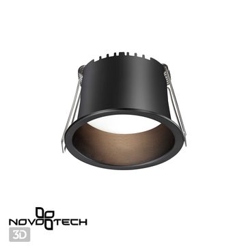 Светильник встраиваемый светодиодный 6W 3000K 359233 черный SPOT Tran Novotech