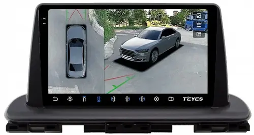 Магнитола для KIA Cerato 4 2018+ - Teyes CC3-2K-360 на Android 10, Быстрая, 2K QLED, CarPlay, 4G SIM-слот, 4 камеры в комплекте