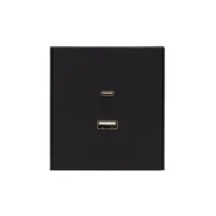 Розетка USB A+C KRANZ Miele Strong Антрацит KR-78-0734-5