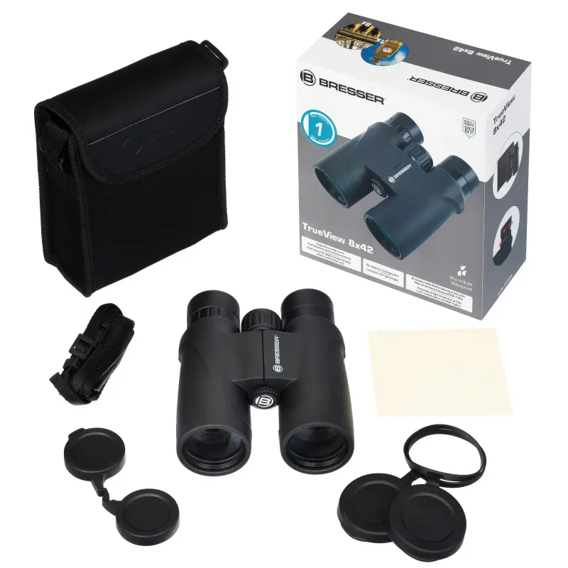 Бинокль Bresser TrueView 8x42 WP в комплекте с аксессуарами