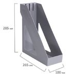 Лоток вертикальный Brauberg 100мм Basic, серый, передний борт