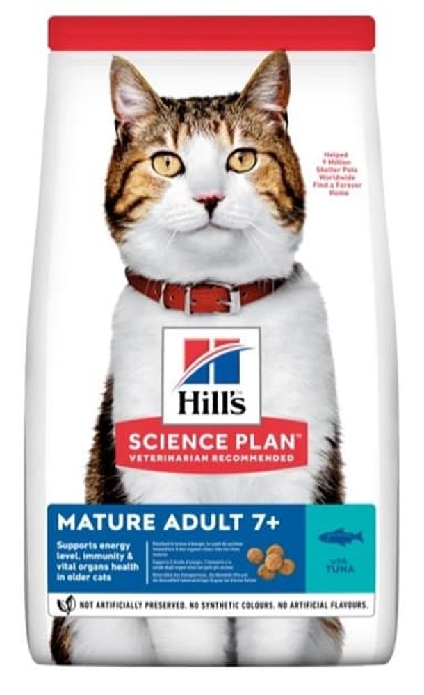 Hill's SP Active Longevity 2кг сухой корм для кошек старше 7 лет с тунцом