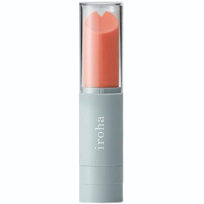 Вибратор в форме оранжевой помады IROHA Stick (Цвет: серый с персиковым)
