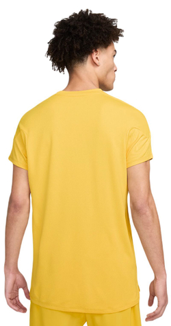 Мужская теннисная футболка Nike Court Dri-Fit Slam RG Tennis Top - vivid sulfur/black