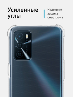 Чехол ROSCO для OPPO A16 оптом (арт. OPPO-A16-HARD-TPU-TRANSPARENT)