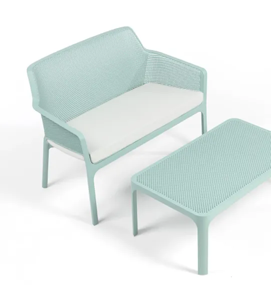 Подушка для уличного дивана Net Bench, белая