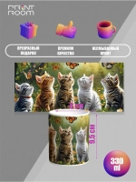 Кружка с принтом "Котики"