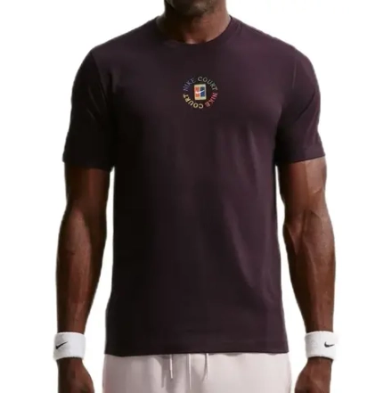 Теннисная футболка Nike Court Dri-Fit Heritage - burgundy ash