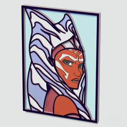 3D Картина по номерам из дерева Асока Тано, 23x30 см