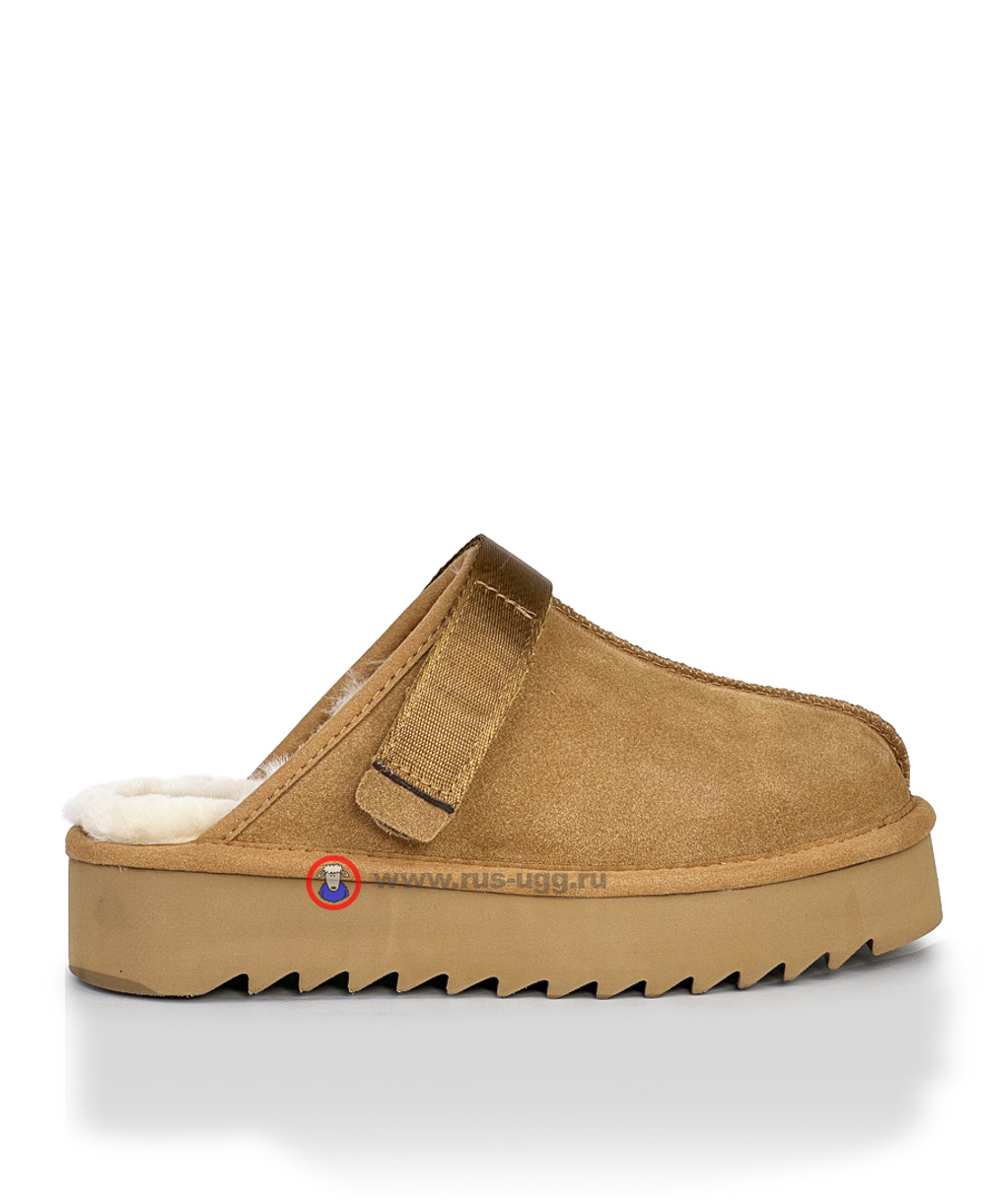 GOLDENSTAR CLOG PLATFORM Chestnut