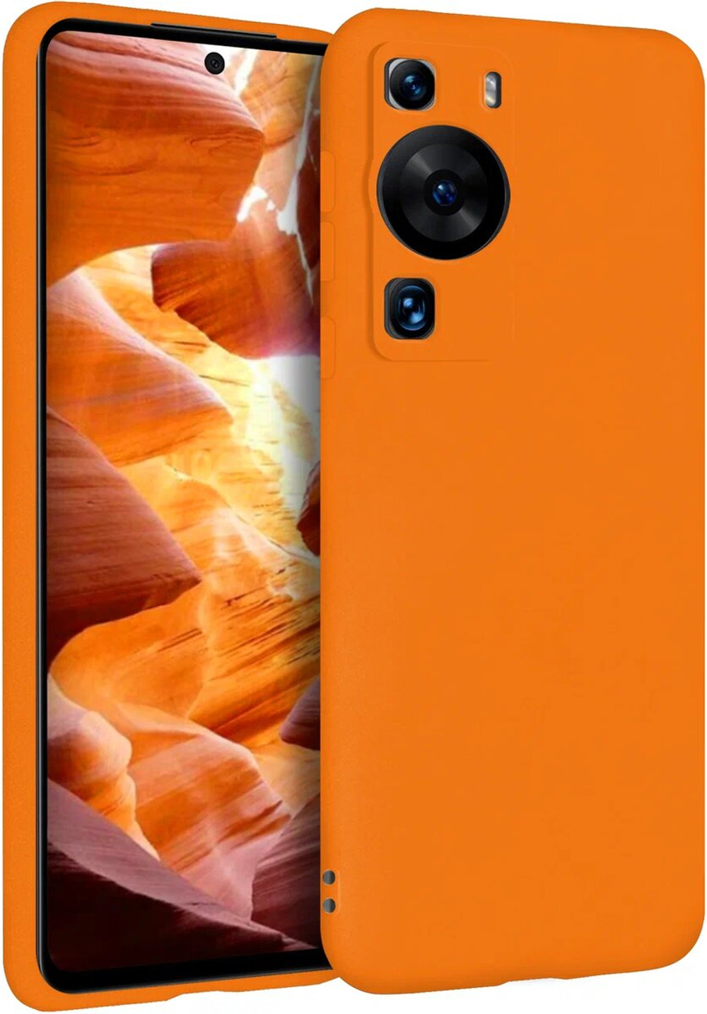 Мягкий Soft Touch чехол из силикона для HUAWEI P60 / P60 PRO с бархатной подкладкой