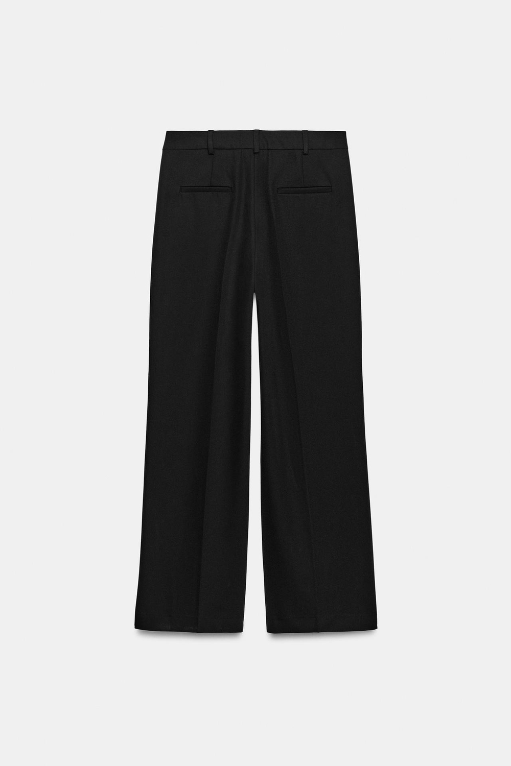 ZARA БРЮКИ С ПЕРЕДНИМИ ЗАЩИПАМИ — ZW COLLECTION, ЧЕРНЫЙ