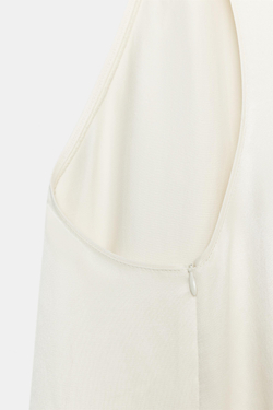 ZARA АСИММЕТРИЧНЫЙ ТОП — ZW COLLECTION, ЭКРЮ