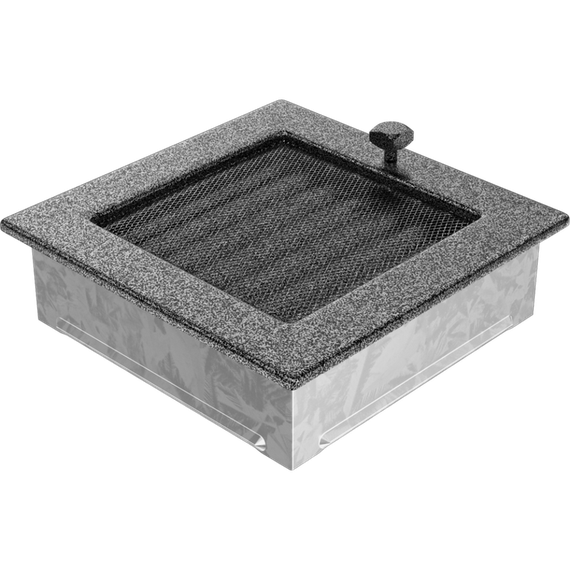 Решетка каминная Kratki Standard чёрная хром 17x17