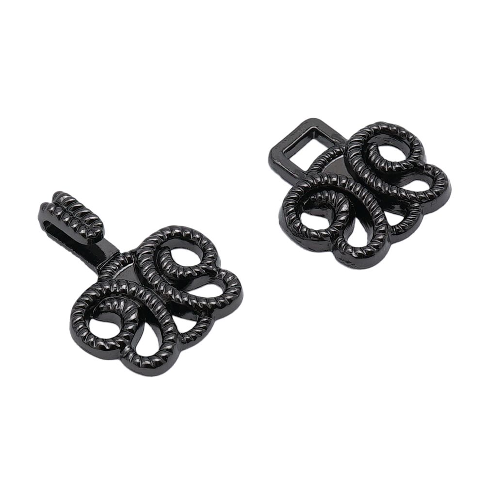 Крючки пришивные декоративные 25х14 мм, pewter, 10 шт