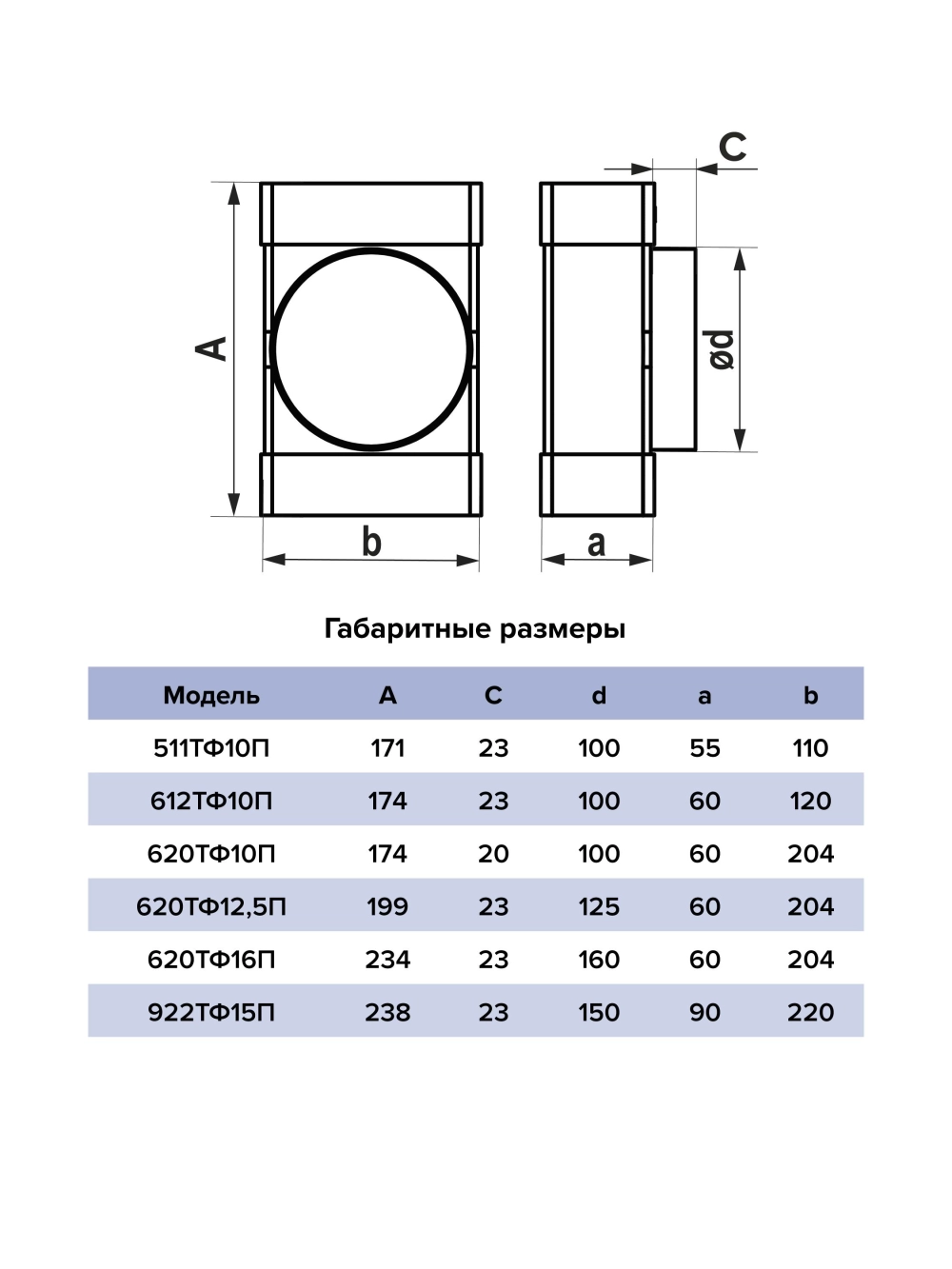 Соединитель 55х110 Т-образный с выходом на D100 511ТФ10П ERA