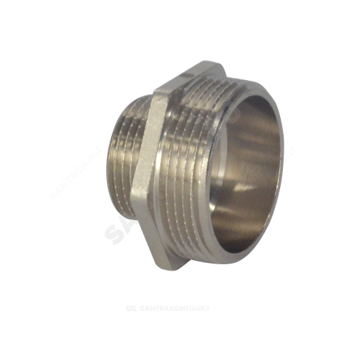 Ниппель латунь никель переходной Ду 32х20 (1 1/4"х3/4") НР SantechSystems