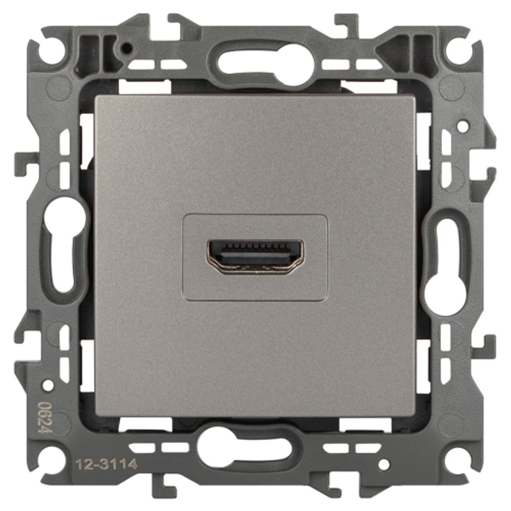 Розетка ЭРА Серия 12 12-3114-16 HDMI титан | Эра 12