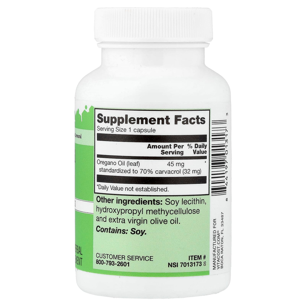 Vitacost, Oregano Oil, 45 mg, 60 Capsules