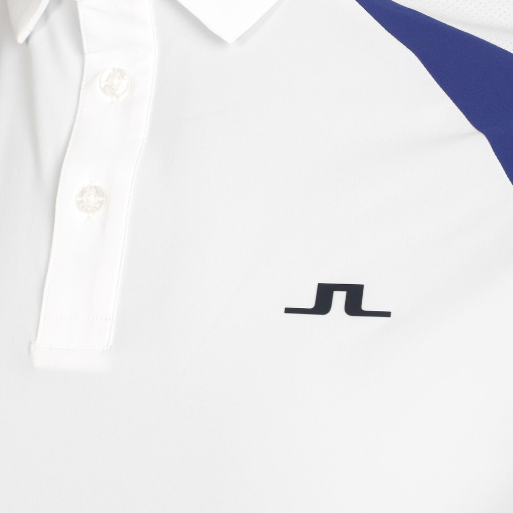 Мужское теннисное поло JLindeberg Nial Regular Fit Polo Men - White, Blue