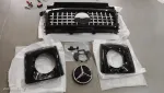 Решетка радиатора и накладки на фары G63 для Mercedes-Benz G-Class W463A/W464 2018+ Мерседес Гелик гелентваген