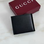 Мужское портмоне Gucci с восемью отделениями для карт — чёрное — фото 2
