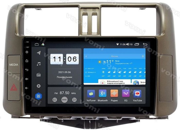 Магнитола для Toyota Land Cruiser Prado 150 2009-2013 (взамен 7" навигации) - ZX593R9-7862 Android 10, Быстрая, SIM-слот