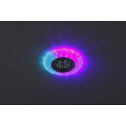 Светильник встраиваемый cо светодиодной подсветкой ЭРА DK LD6 BL/WH под лампу MR16 GU5.3 голубой | Встраиваемые LED светильники