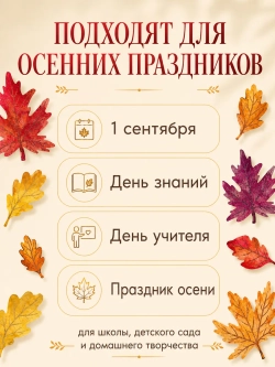 Осенние листья картонные набор