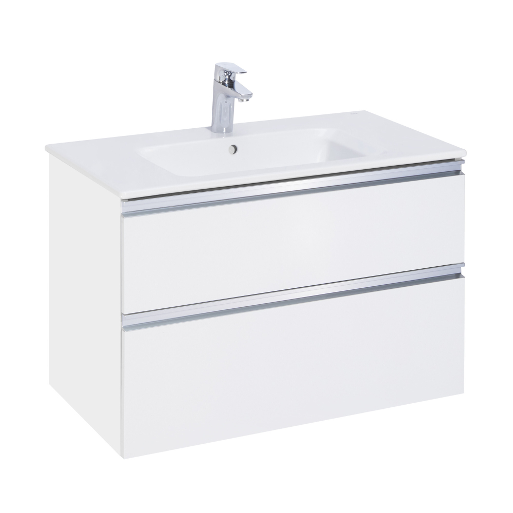 Roca A857399806 The Gap Тумба под умывальник подвесная, 785x453x515 мм, 2 ящика, Белый Глянец