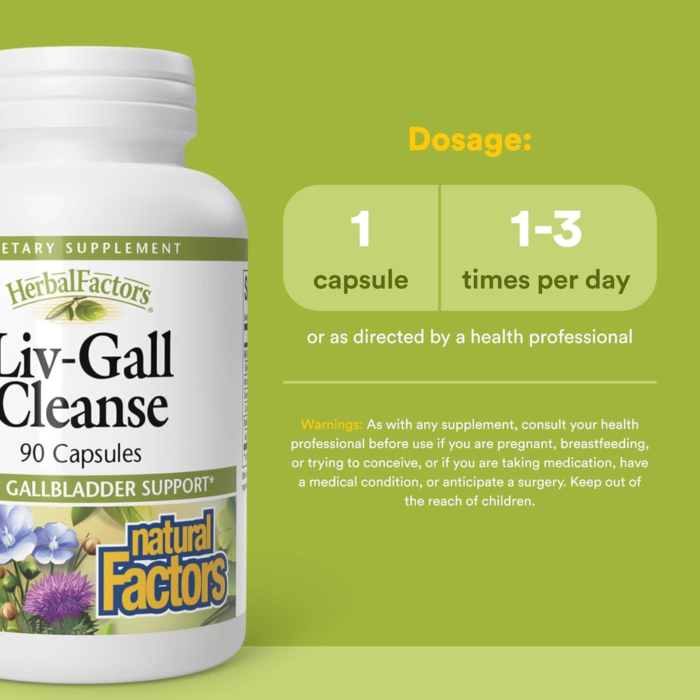 Natural Factors, Liv-Gall Cleanse, 90 капсул