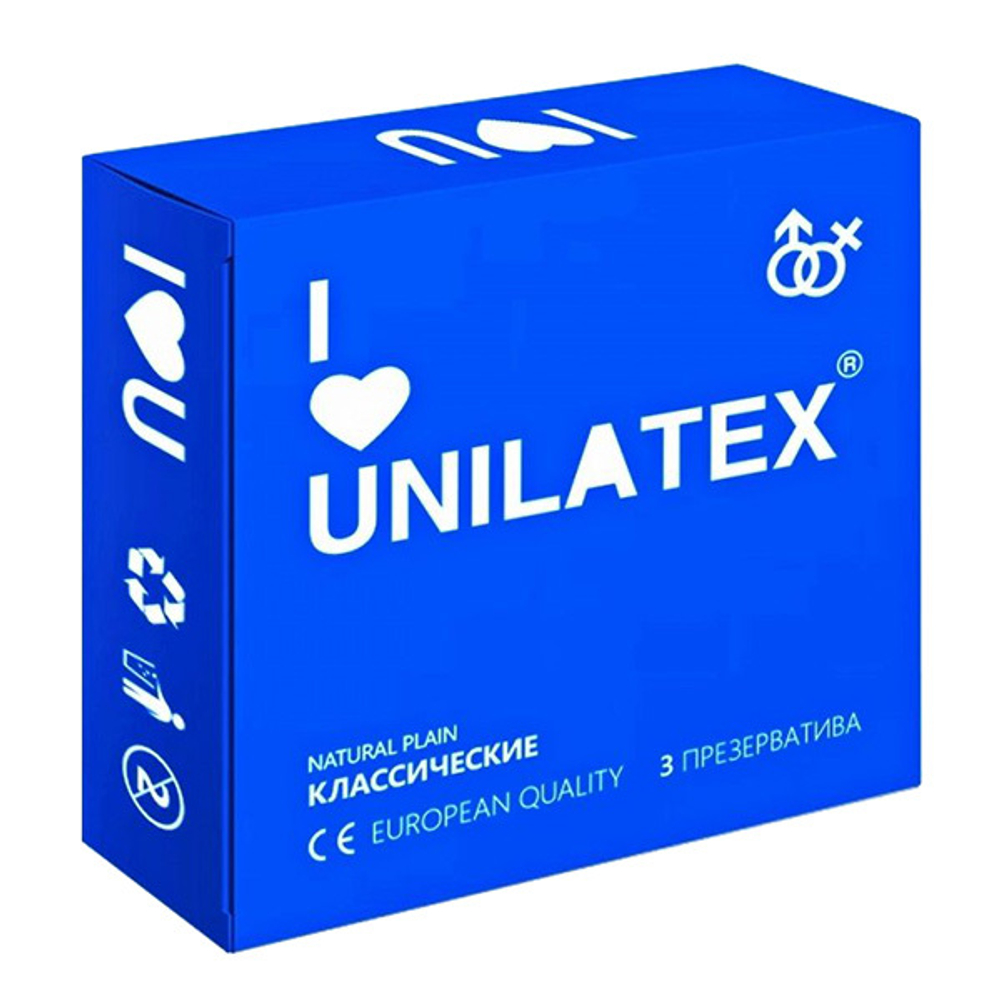 Классические презервативы Unilatex Natural Plain 3шт