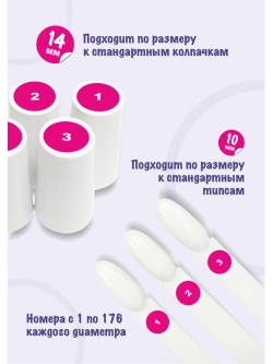 Наклейки парные для гель лаков и типс с номерами от 1 до 176