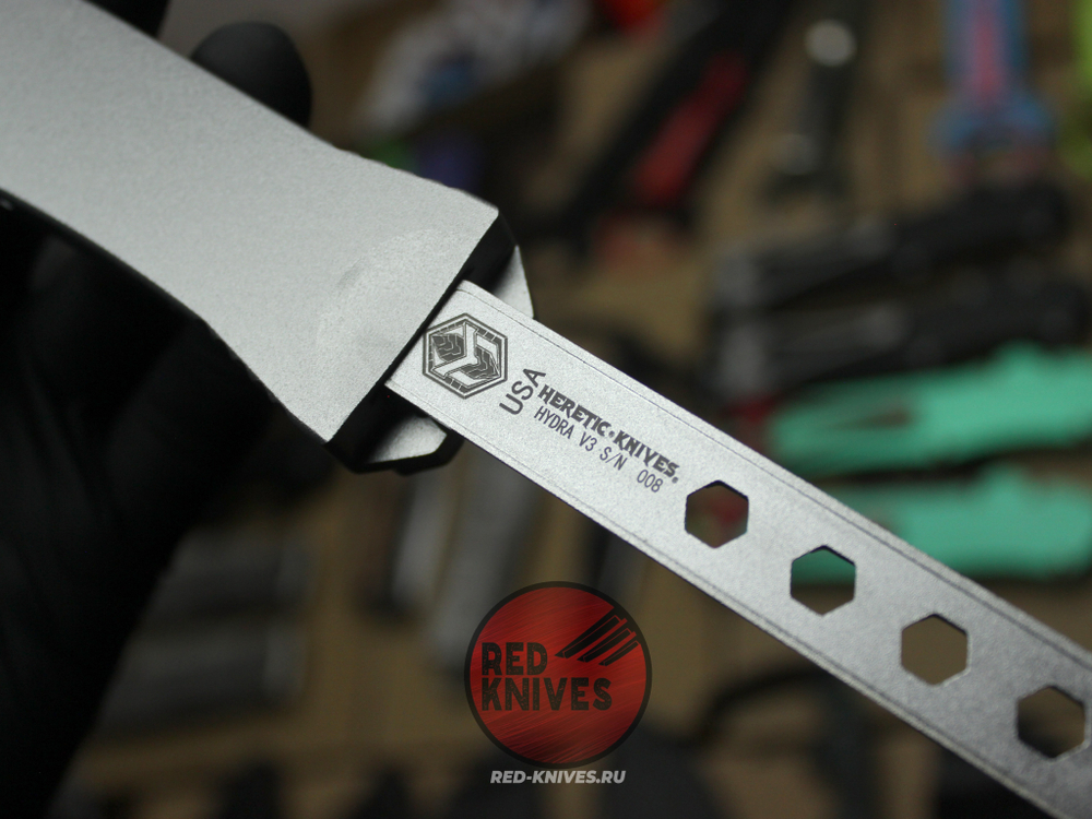 Нож Heretic Hydra V4 Single Edge S/E Standard SilverGray - светлая рукоять, светлый клинок