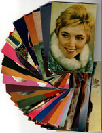 №38 Открытки Артисты и актёры СССР 1970–1980-е г. 25 штук. Цветные, чистые, без повторов