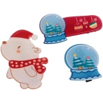 Зажимы для волос 3шт «Christmas story- Мишка на Севере», 6,5*10,5см