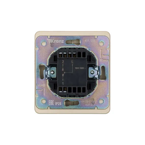 Переключатель проходной одноклавишный KRANZ Miele Round Шелк KR-78-0708-7