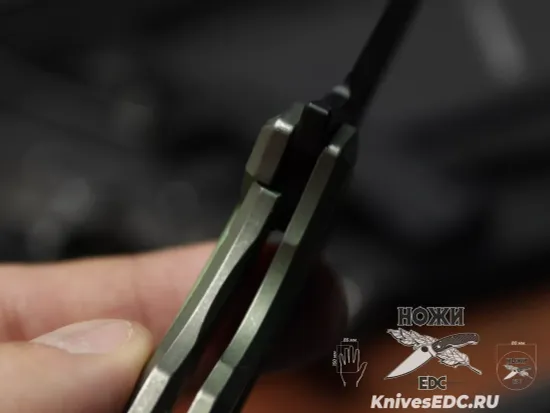 Нож складной НОКС Майор Black сталь M390, зеленый Титан 328-159506
